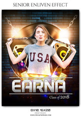 Earna Senior Enliven Effect Photography Photoshop Template