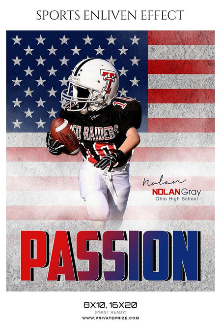 Nolan Gray - Football Sports Enliven Effect Photography Template - PrivatePrize - Photography Templates