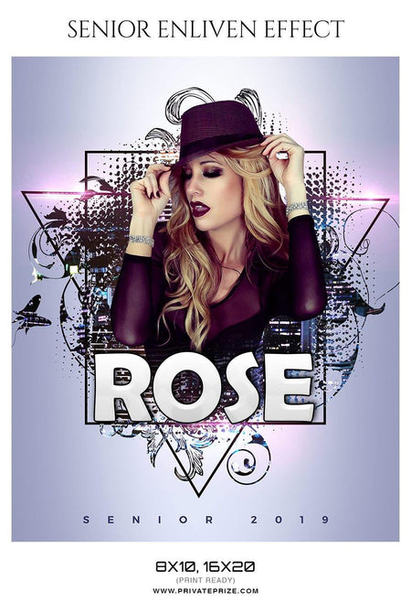 Rose - Senior Enliven Effect Photography Template - PrivatePrize - Photography Templates