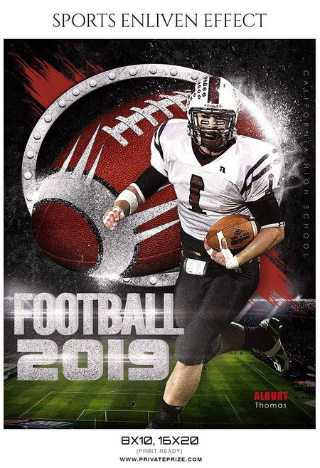 Alburt Thomas - Football Sports Enliven Effects Photography Template - PrivatePrize - Photography Templates