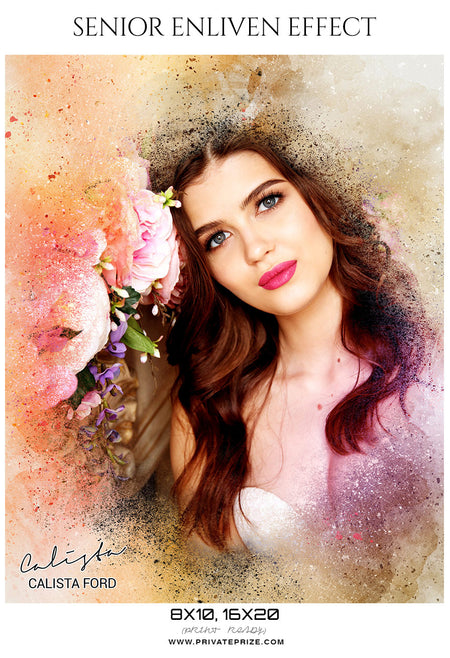 Calista Ford  - Senior Enliven Effect Photography Template - Photography Photoshop Template