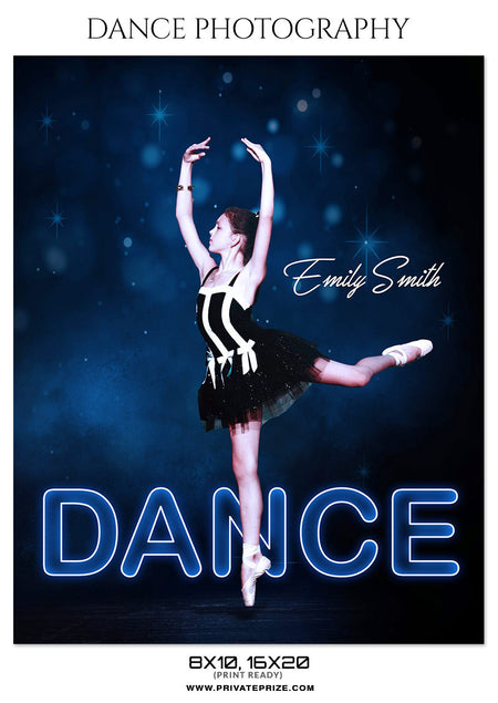 EMILY SMITH - DANCE PHOTOGRAPHY PHOTOSHOP TEMPLATE - Photography Photoshop Template