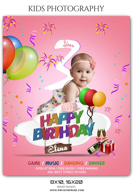 ELENA EASY EFFECTS KIDS PHOTOGRAPHY - Photography Photoshop Template
