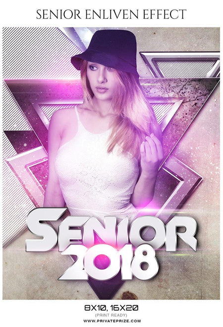 Senior 2018 - Senior Enliven Effect Photography Template - PrivatePrize - Photography Templates