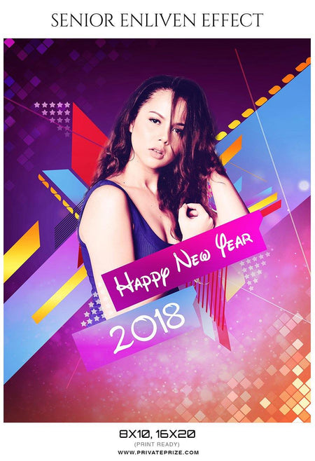 New Year - Senior Enliven Effect Photography Template - PrivatePrize - Photography Templates