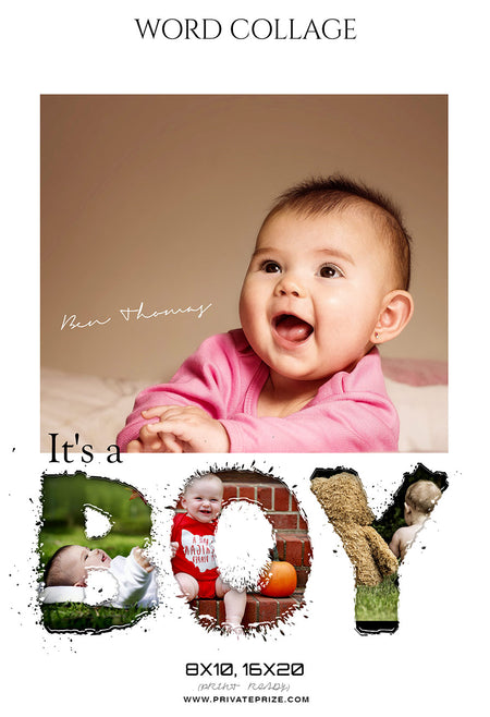 Ben Thomas - Word Collage - Photography Photoshop Template