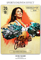 Alberta Curtis  - Cheerleader Sports Enliven Effect Photoshop Template