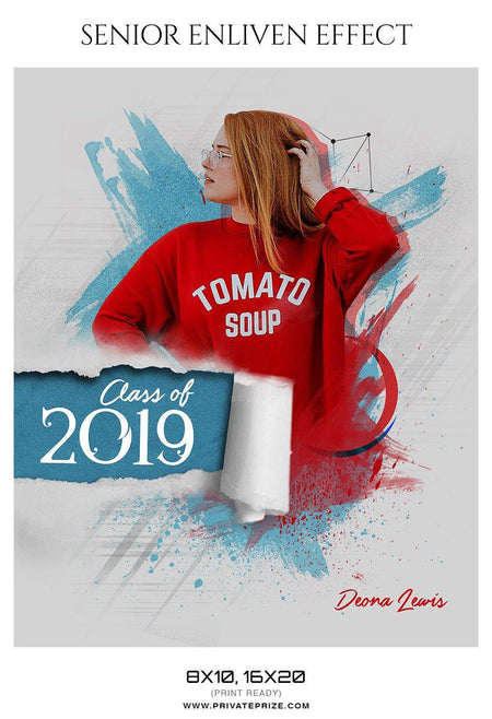 Deona Lewis - Senior Enliven Effect Photography Template - PrivatePrize - Photography Templates