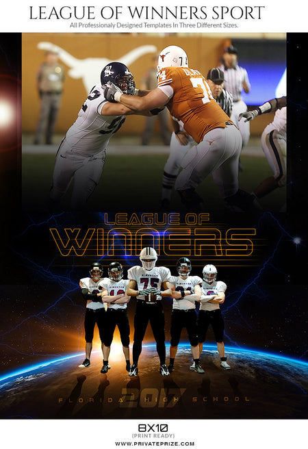 League of Winners Themed Sports Template - Photography Photoshop Template