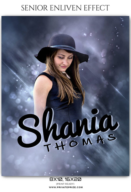 Shania Thomas - Senior Enliven Effect  Photoshop Template - Photography Photoshop Template