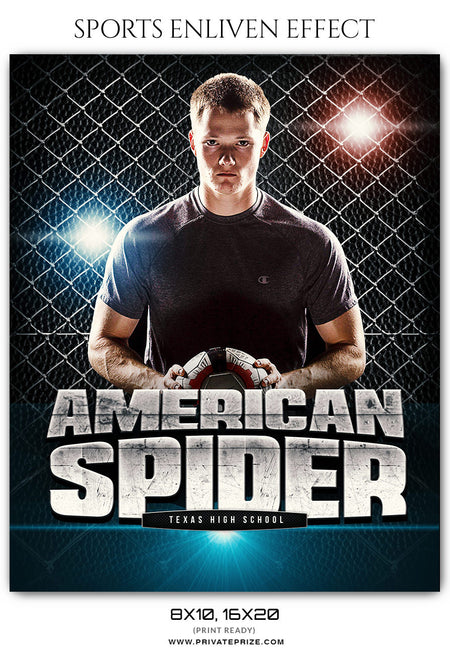 AMERICAN SPIDER SOCCER - SPORTS PHOTOGRAPHY - Photography Photoshop Template