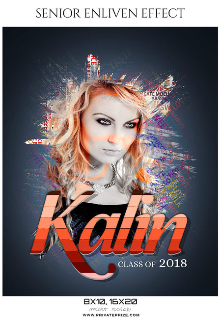 Kalin - Senior Enliven Effect Photography Template - Photography Photoshop Template