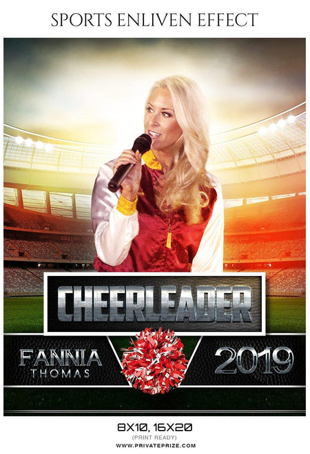 Fannia Thomas - Cheerleader Sports Photography Template - PrivatePrize - Photography Templates
