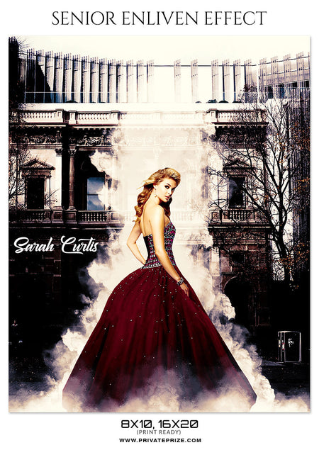 SARAH CURTIS - SENIOR ENLIVEN EFFECT - Photography Photoshop Template