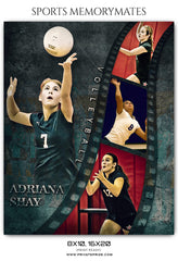 Adriana Shay Volleyball Sports Memory Mates Photoshop Template
