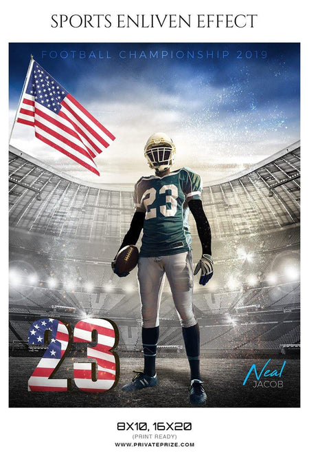 Neal Jacob - Football Sports Enliven Effect Photography Template - PrivatePrize - Photography Templates