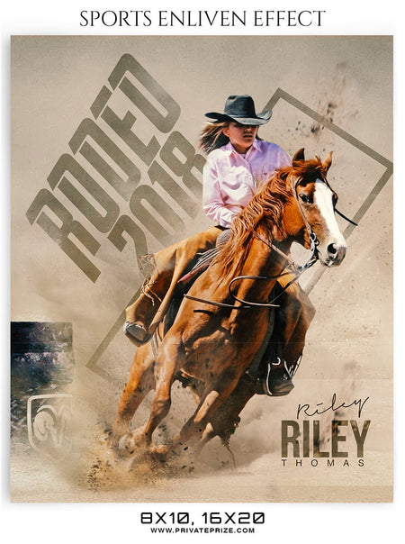 RILEY THOMAS- RODEO - SPORTS ENLIVEN EFFECT - Photography Photoshop Template