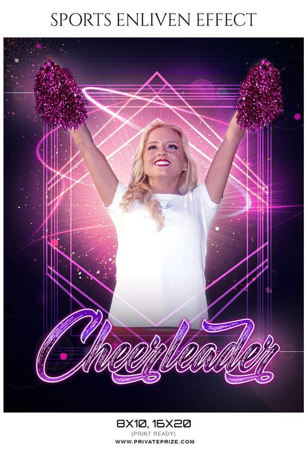 Cheerleader - Sports Photography Template - PrivatePrize - Photography Templates