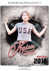 Kalen Anthony - Senior Enliven Effect Photography Template