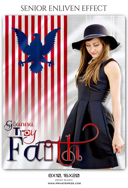 Gianna Troy - Senior Enliven Effects - Photography Photoshop Template