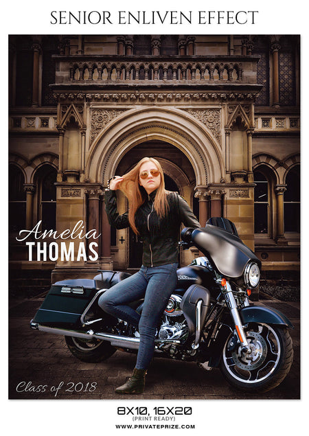 AMELIA THOMAS - SENIOR ENLIVEN EFFECTS - Photography Photoshop Template