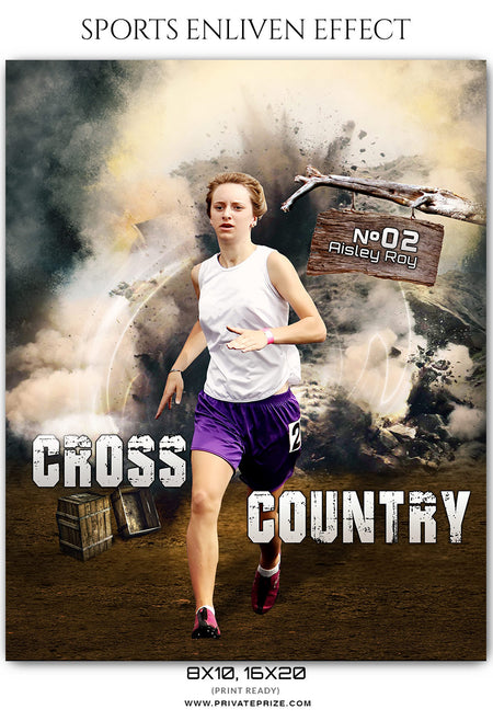 Aisley Roy Cross Country - Athletics Sports Enliven Effect Photography Template - Photography Photoshop Template