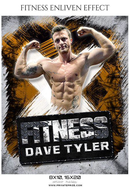 Dave Tyler - Fitness Sports Enliven Effects Photoshop Template - Photography Photoshop Template