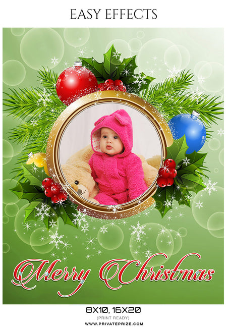 Merry Christmas - Easy Effects - Photography Photoshop Template