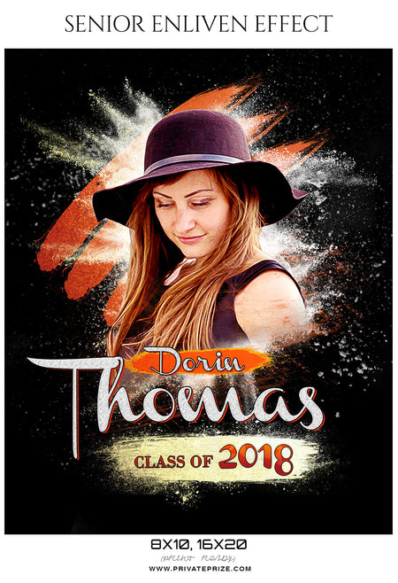 Dorin Thomas - Senior Enliven Effect Photography Template - Photography Photoshop Template
