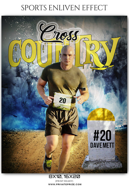 Dave Mett Cross Country - Athletics Sports Enliven Effect Photography Template - Photography Photoshop Template