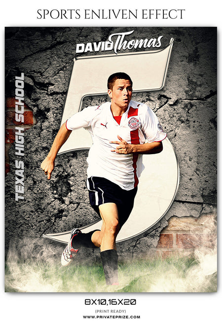 DAVID THOMAS - SOCCER - SPORTS ENLIVEN EFFECT - Photography Photoshop Template
