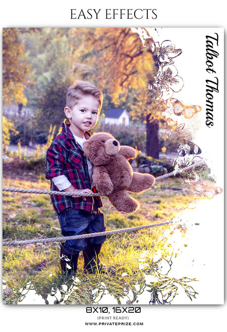 Talbot Thomas - Easy Effects Kids Photography Templates - Photography Photoshop Template