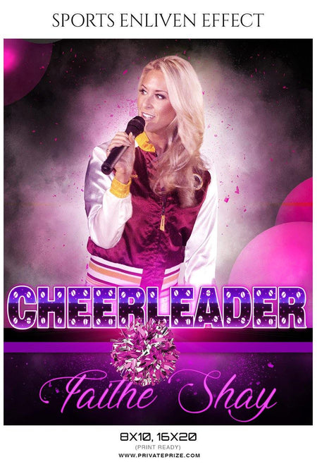 Faithe Shay - Cheerleader Sports Photography Template - PrivatePrize - Photography Templates