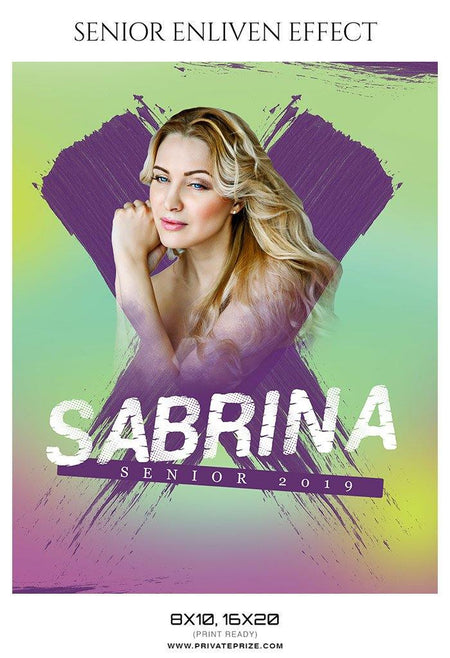 Sabrina - Senior Enliven Effect Photography Template - PrivatePrize - Photography Templates