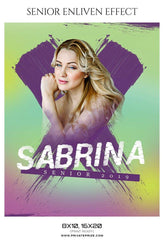 Sabrina - Senior Enliven Effect Photography Template