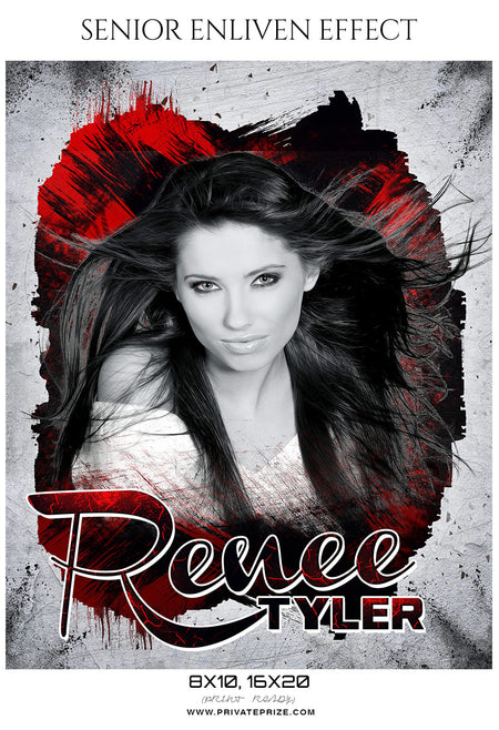 Renee Tyler - Senior Enliven Effect Photography Template - Photography Photoshop Template