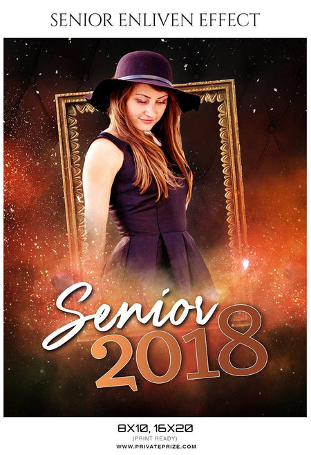 Senior 2018 - Senior Enliven Effect Photography Template - PrivatePrize - Photography Templates