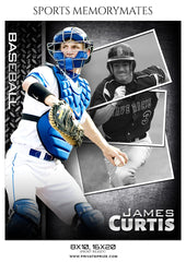 James Curtis - Baseball Sports Memory Mate Photography Template