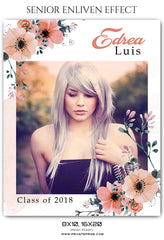 Edrea Luis Senior Enliven Effect Photography Photoshop Template
