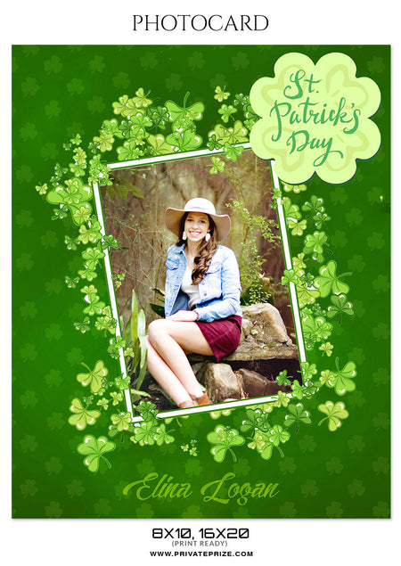 ELINA LOGAN-ST. PATRICK'S PHOTOCARD - Photography Photoshop Template