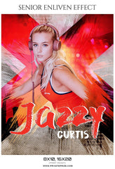 Jazzy Curtis - Senior Enliven Effect Photography Template