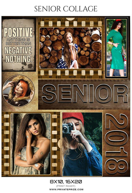 Senior Collage Photography Template - PrivatePrize - Photography Templates