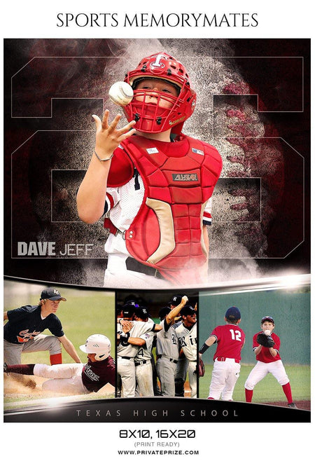 Dave Jeff - Baseball Memory Mate Photography Template - PrivatePrize - Photography Templates