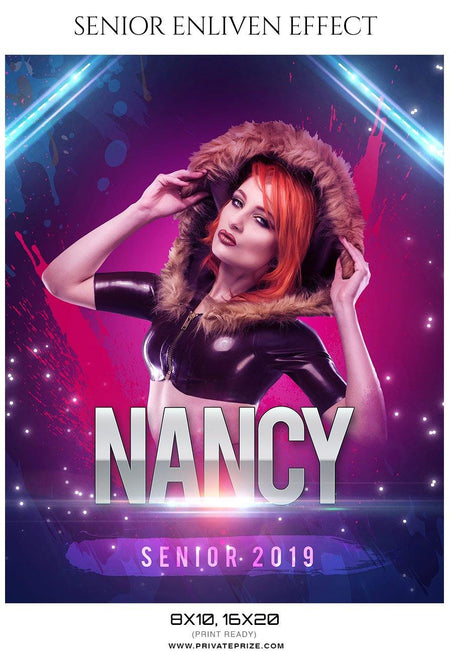Nancy - Senior Enliven Effect Photography Template - PrivatePrize - Photography Templates