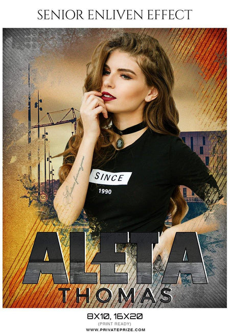 Aleta Thomas - Senior Enliven Effect Photography Template - PrivatePrize - Photography Templates