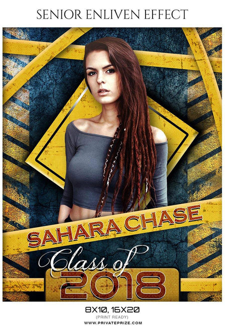 Sahara Chase - Senior Enliven Effect Photography Template - PrivatePrize - Photography Templates