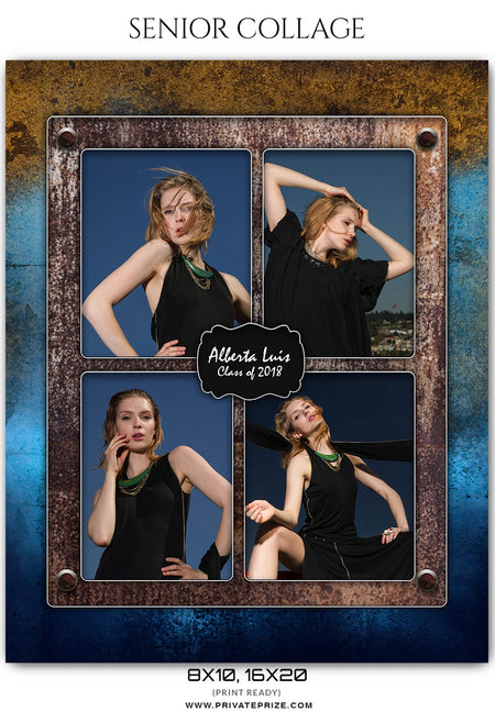 Alberta Luis - Senior Collage Photography Template - Photography Photoshop Template