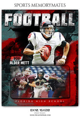 Alder Mett Football Sports Memory Mates Photoshop Template