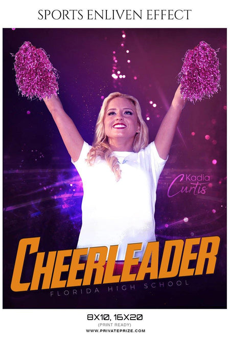 Kadia Curtis - Cheerleader Sports Photography Template - PrivatePrize - Photography Templates