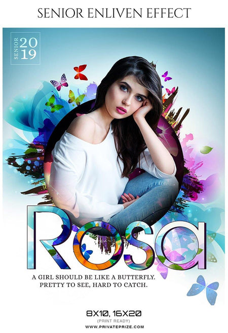 Rosa - Senior Enliven Effect Photography Template - PrivatePrize - Photography Templates
